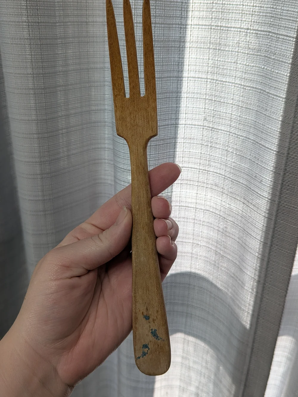 Lot Of 3 Vintage Primitive Farmhouse Wooden Spoons And Wooden Fork